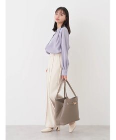 earth music&ecology バンドカラーブラウス