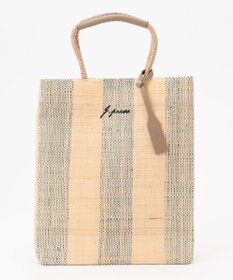 J.PRESS LADIES 【WEB限定・A4サイズ収納可】 マダガスカルラフィア トート バッグ