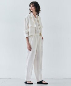 BEIGE， 【洗える】BERNARD / リネンノースリーブオールインワン