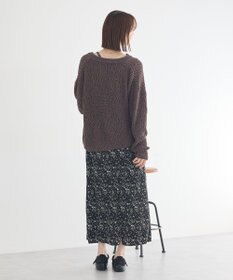 earth music&ecology 【予約】ぽんぽんスキッパーカーディガン