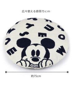 PET PARADISE ディズニー ミッキーマウス 遠赤外線 くつろぎマット 《ロゴ柄》 径75cm