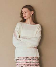 GRACE CONTINENTAL レーススリーブトップ