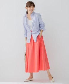 23区 【洗える】ハイカウントライトタフタ ギャザースカート