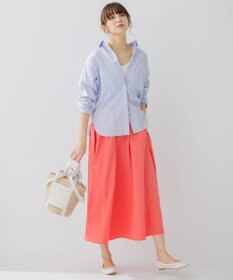 23区 【洗える】ハイカウントライトタフタ ギャザースカート