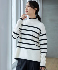 自由区 L 【WEB限定カラーあり・洗える】ウールカシミヤブレンドハイネック ニット