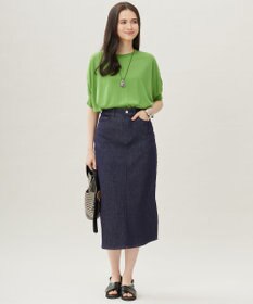 自由区 【洗える】ウスカルデニムAライン スカート