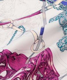 23区 manipuri タッセルストラップ柄 スカーフ