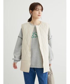 Green Parks ヒョウタンキルトミドル丈ベスト