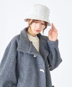 MOONBAT estaa(エスタ) ざっくりツイード バケットハット  帽子 手洗い可能 サイズ調整可能