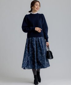 組曲 L 【WEB限定】襟付き片畔ニットプルオーバー