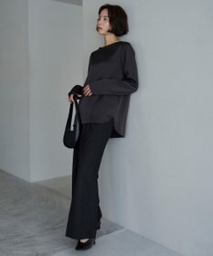 UNFILO サテン レイヤードブラウス