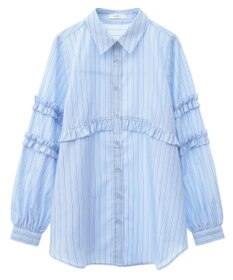 earth music&ecology レギュラーカラーフリルシャツ