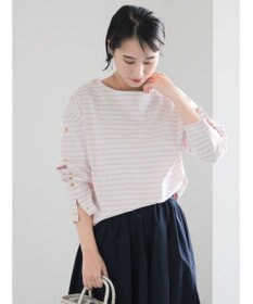 Te chichi ショルダー釦ボーダーカットソー