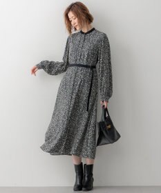 23区 【吸水速乾/UVケア/防シワ性】シャドージオメトリックプリント ワンピース