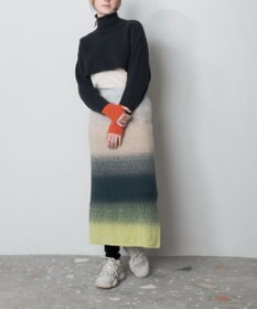 TRICOTE GRADATION SHAGGY SKIRT／グラデーションシャギースカート