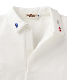 MIKI HOUSE HOT BISCUITS 【70-90cm】 くるま刺繍 オーバーオール＆ポロシャツギフトセット【BOX付き】