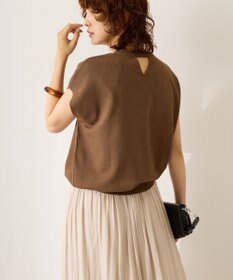 AMERICAN HOLIC 【WEB限定】接触冷感ラメフレンチスリーブニットプルオーバー