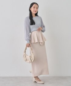 earth music&ecology マジョリカプリーツチュールニットプルオーバー