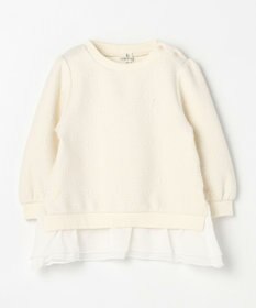 組曲 KIDS 【90-100㎝】フラワーキルト トレーナー