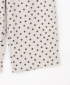 ANY L 【洗濯機可能/ウエストゴム/ポケット付】リネンライク ドット柄パンツ