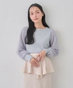 earth music&ecology マジョリカプリーツチュールニットプルオーバー