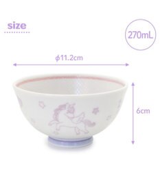 Mother garden マザーガーデン ユニコーン くっつきにくい ご飯茶碗 中盛 ピンク