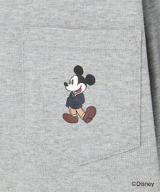 J.PRESS MEN 【DISNEY COLLECTION】【UNISEX】ワンポイントロングスリーブ Tシャツ / ミッキーマウス