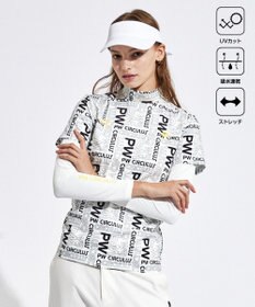 PW CIRCULUS 【UVカット / 吸水速乾 / 伸縮性抜群】【WOMEN】ＰＷロゴ＆チェックモックT ゴルフウェア レディース