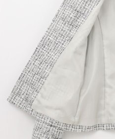 J.PRESS LADIES 【セットアップ対応】ファンシーツイード ノーカラー ジャケット