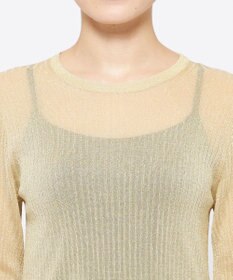 uncrave 【手洗い可】ラメ シアー クルーネック ニット（uncrave STANDARD）