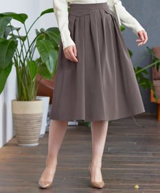 Tiaclasse L 【洗える】フラップポケットタックフレアスカート