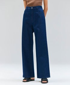 BEIGE， 【洗える】NAVIGLIO / フルレングスデニムバギーパンツ