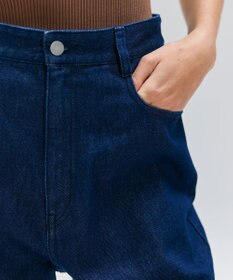 BEIGE， 【洗える】NAVIGLIO / フルレングスデニムバギーパンツ