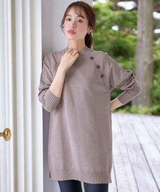 Tiaclasse 【安田美沙子さん着用・選べる2type・新色追加】ボタンニットチュニック