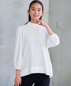 組曲 L 【KUMIKYOKU NAVY】ジョーゼットシフォン2WAY ボウタイブラウス