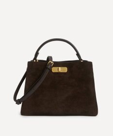 LIBERTY. バーリントン スエード ミニ トップハンドルバッグ