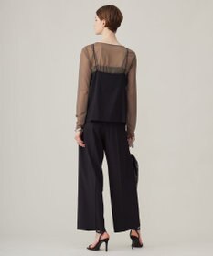 ICB L 【洗える】 マットトリコットチュール シアーカットソー