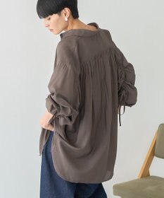 AMERICAN HOLIC シアーバックギャザーリボンシャツ