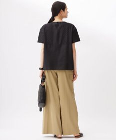 自由区 S 【カタログ掲載・接触冷感・UVカット・洗える】デニムライクボトムフレアワイド パンツ