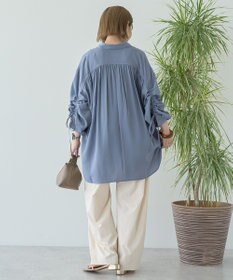 AMERICAN HOLIC シアーバックギャザーリボンシャツ