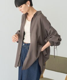 AMERICAN HOLIC シアーバックギャザーリボンシャツ