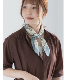 Te chichi パステルマリン柄スカーフ