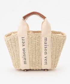 LA BAGAGERIE 【maison vert】【ペーパー素材・多収納】ロゴテープかごバッグ