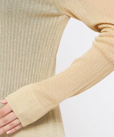 uncrave 【手洗い可】ラメ シアー クルーネック ニット（uncrave STANDARD）