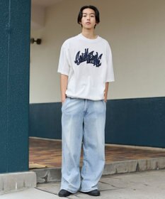 WEGO イージーバギーフレアデニムスラックス