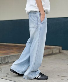 WEGO イージーバギーフレアデニムスラックス