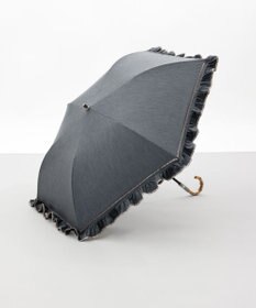 AURORA 【 JILL STUART（ジル スチュアート）】・WEB限定・　リバティパイピングフリル晴雨兼用パラソル(折りたたみ)