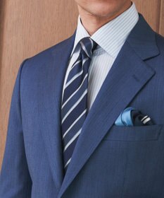 GOTAIRIKU GOTAIRIKU別注【日本製】シルク ネクタイ_ストライプ ネイビー系1