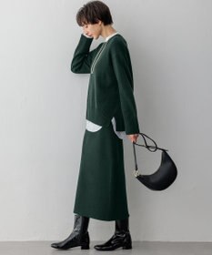 23区 【洗える】カシミヤブレンド Iライン ニットスカート