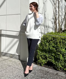 UNFILO 【洗える】サイドボタンニットベスト